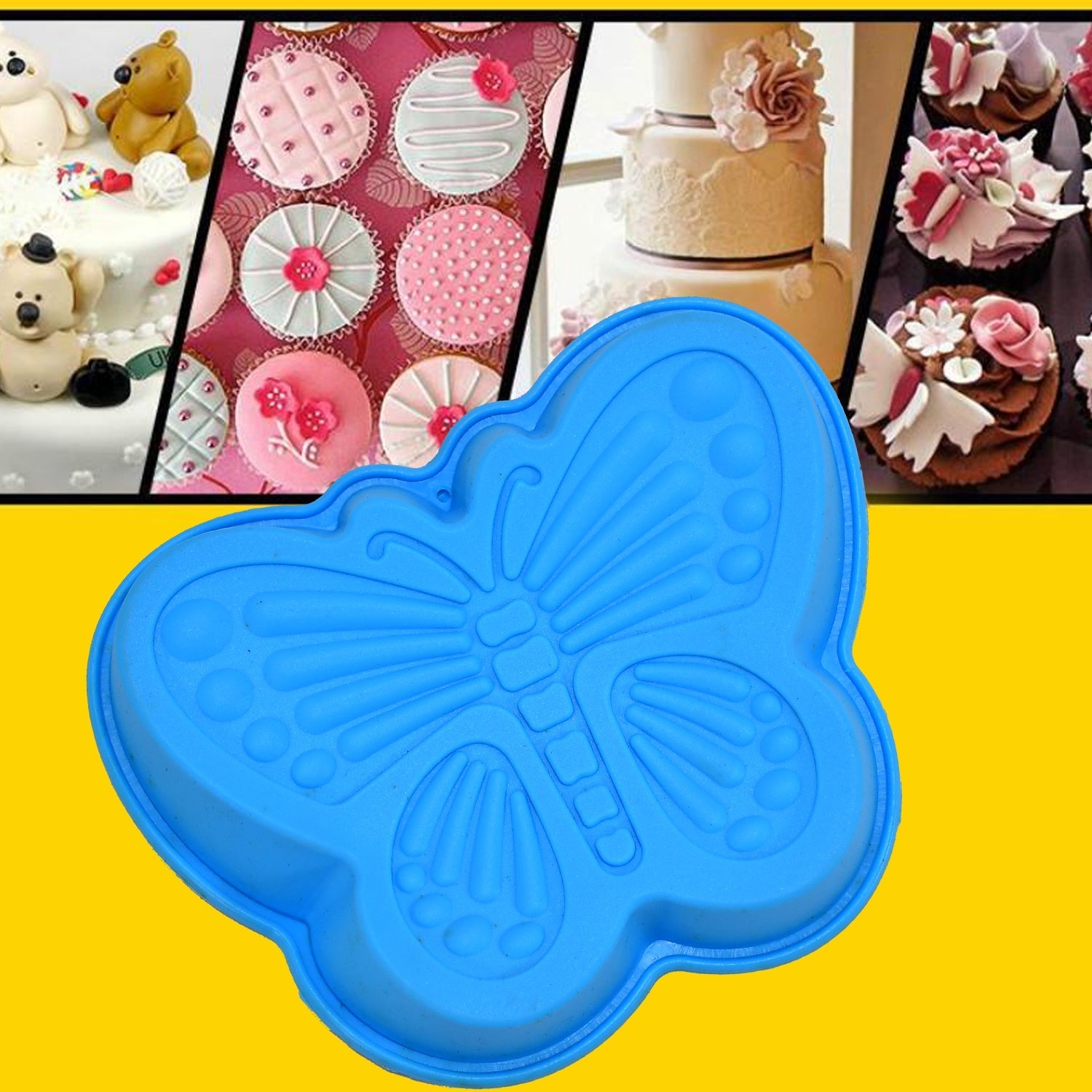 2679 Butterfly Shape Cake Cup Liners I Silicone Baking Cups I Muffin Cupcake Cases I Microwave or Oven Tray Safe I Molds for Handmade Soap, Biscuit, Chocolate, Muffins, Jelly – Pack of 4 2679 Butterfly Shape Cake Cup Liners I Silicone Baking Cups I Muffin Cupcake Cases I Microwave or Oven Tray Safe I Molds for Handmade Soap, Biscuit, Chocolate, Muffins, Jelly – Pack of 4
